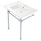 Fauceture KVPB31227W41 Dreyfuss 31" Console Sink W/SS Leg (4", 3 Hole), Wht/Chrome KVPB31227W41 - alternate 1